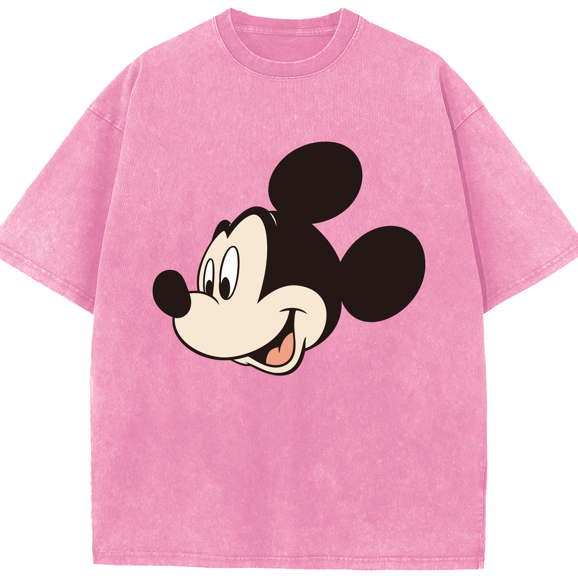 （画像用） ミッキーマウス Mickey Mouse 綿100% ヴィンテージ風 半袖Tシャツ（フロントプリント）